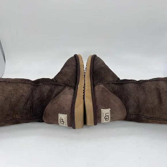 UGG Classic Women Size 5 Tall Shearling Winter Boots Choc Brown 5815 - Picture 6 of 12